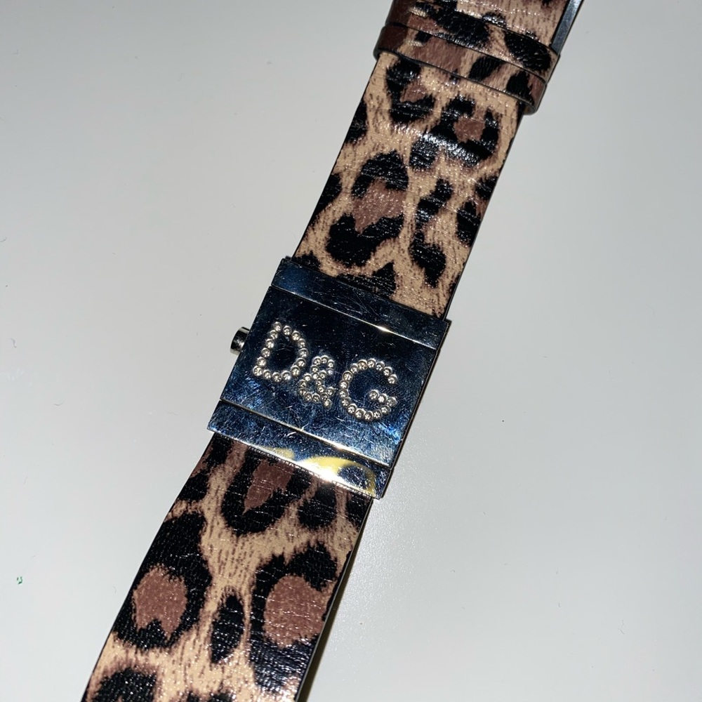 Dolce & Gabbana reversible leopard watch